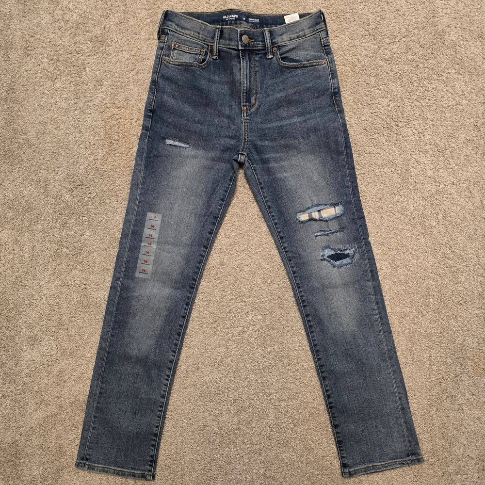 NWT Old Navy Kids Karate Slim Built In Tough Medium Wash Jeans Size 14